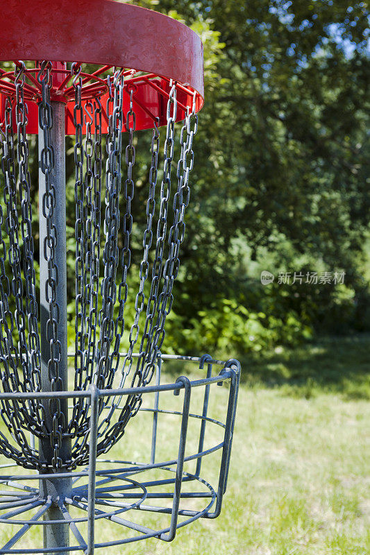 Disc Golf Basket on a Course